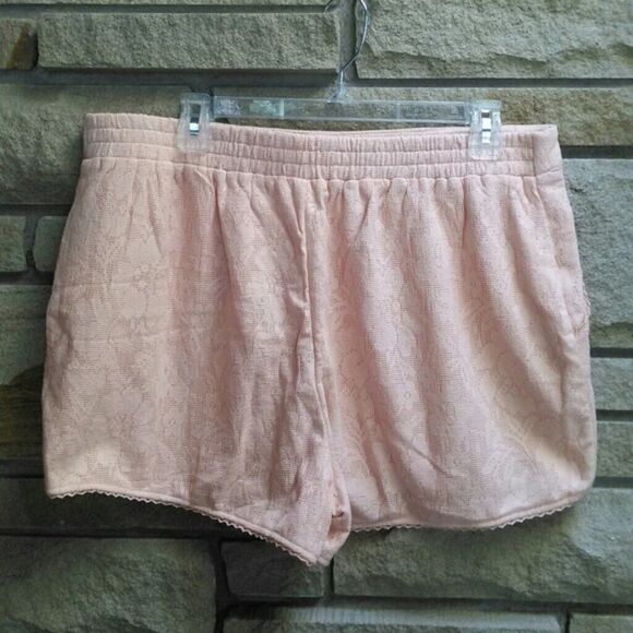 Forever 21 Plus blush pink lace elastic shorts 0x Barbie barbiecore - Picture 4 of 5